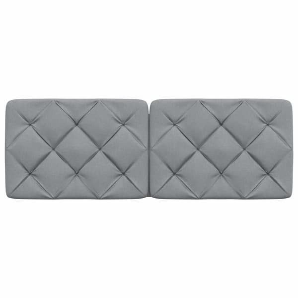 Headboard Cushion Light Grey 120 cm Fabric