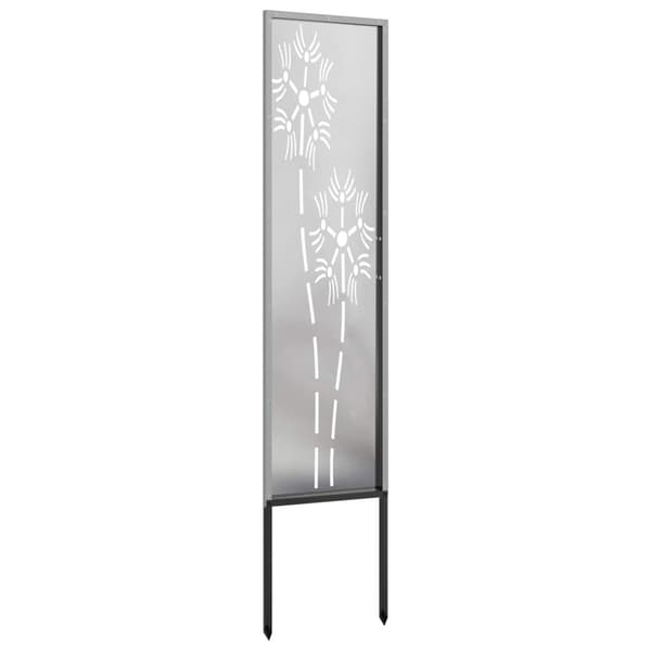 Trädgårds integritetsskärm Silver 32 x 140 cm Rostfritt stål