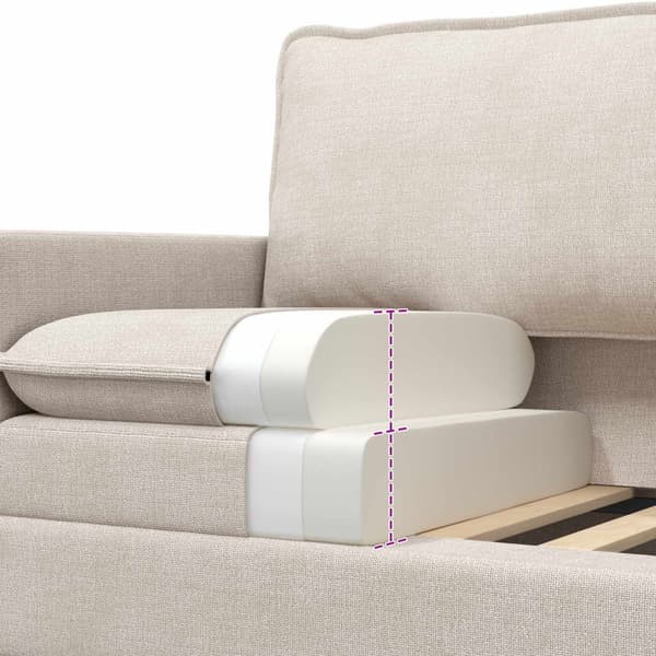 Soffa Gräddvit 126 x 81 x 87,5 cm Polyester