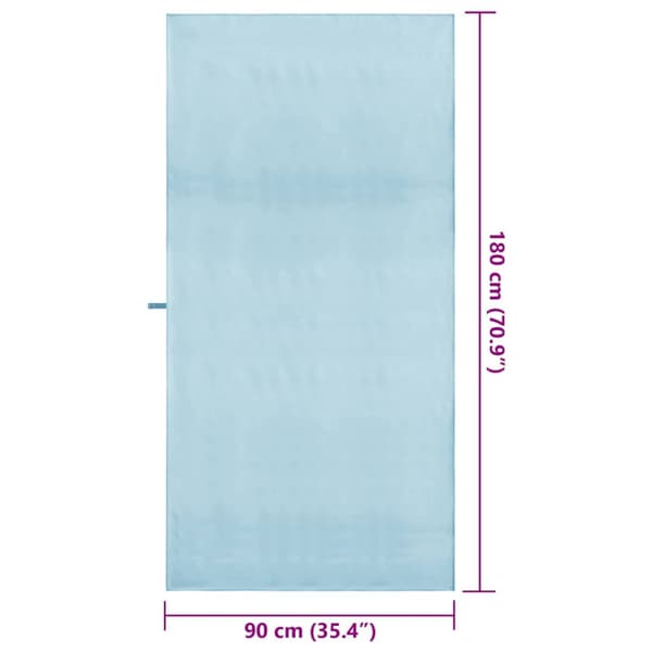 Sporthanddukar 2 pcs Blå 180 x 90 cm Polyester och polyamid