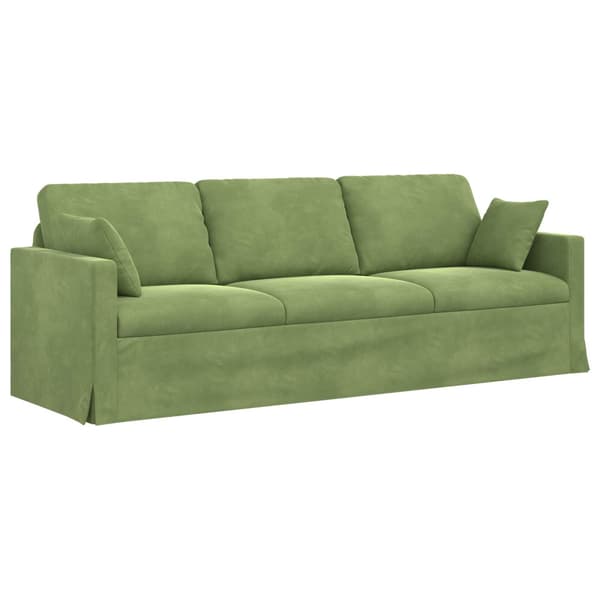 Soffset 2 pcs Ljusgrön 228 x 78 x 80 cm Sammet