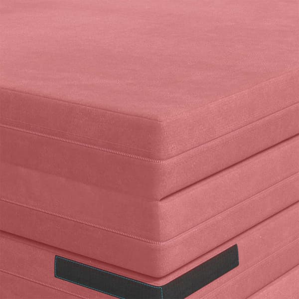 Fällbar Soffbed 140 x 67 x 45 cm Rosa