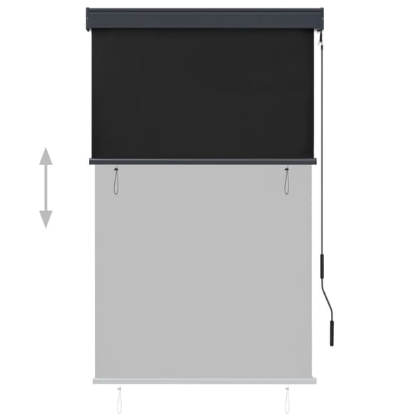 Rullgardin utomhus 100x250 cm antracit