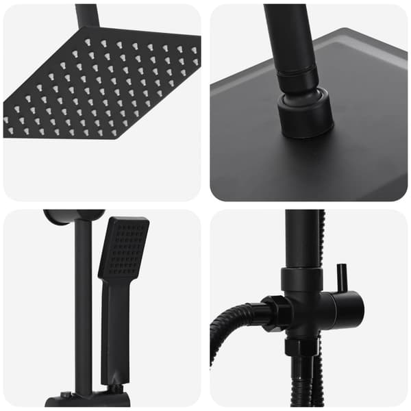 Duschsystem Svart 47 x 20 x 95 cm Rostfritt stål