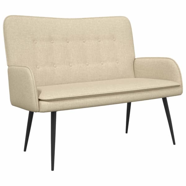 2-sits soffa Kräm 115 x 61 x 87 cm tyg