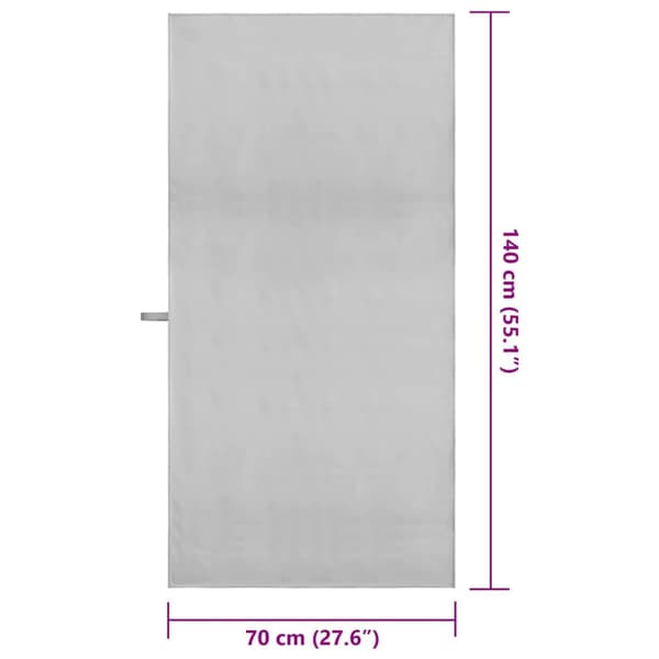 Sporthanddukar 2 pcs Grå 140 x 70 cm Polyester och polyamid