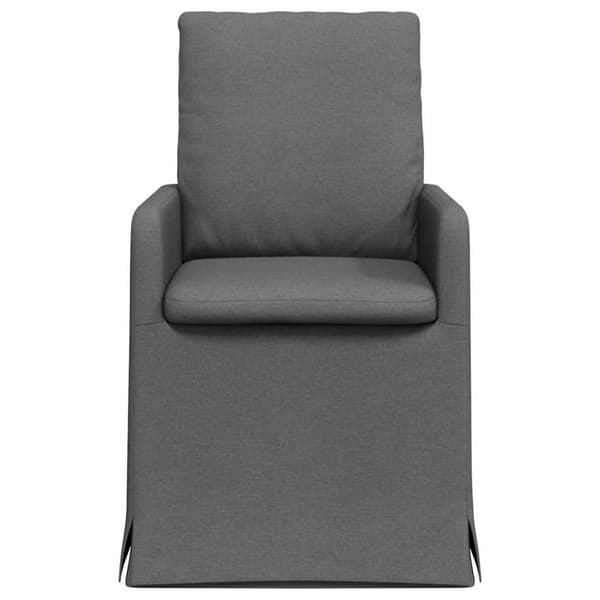 Matstolar 2 pcs Mörkgrå 57 x 67 x 98 cm tyg
