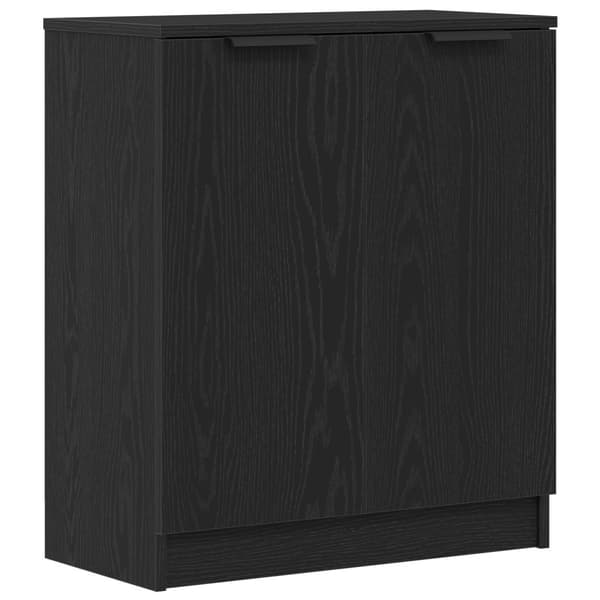 Sideboard 3 pcs Svart Ek Konstruerat trä