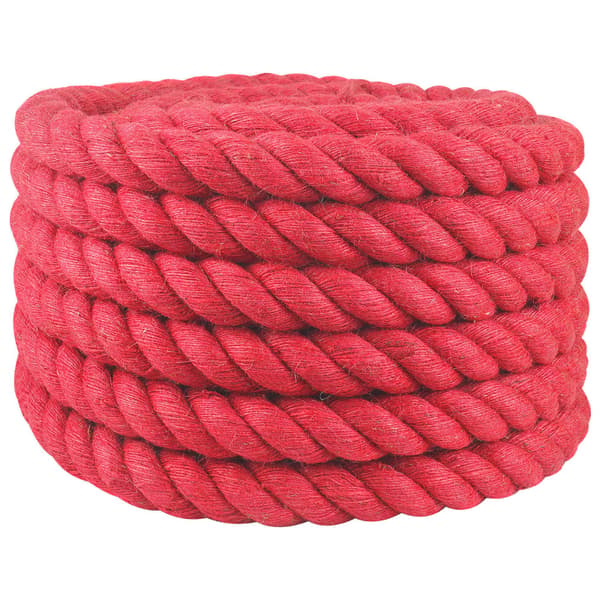 Juterep Röd 100% Tossa jute