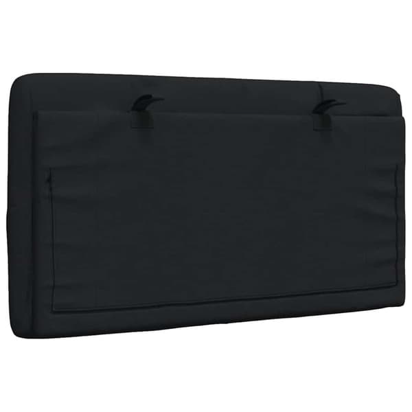 Headboard Cushion Black 90 cm Fabric