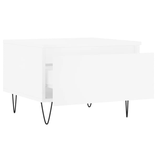 Soffbord 2 st vit 50x46x35 cm konstruerat trä