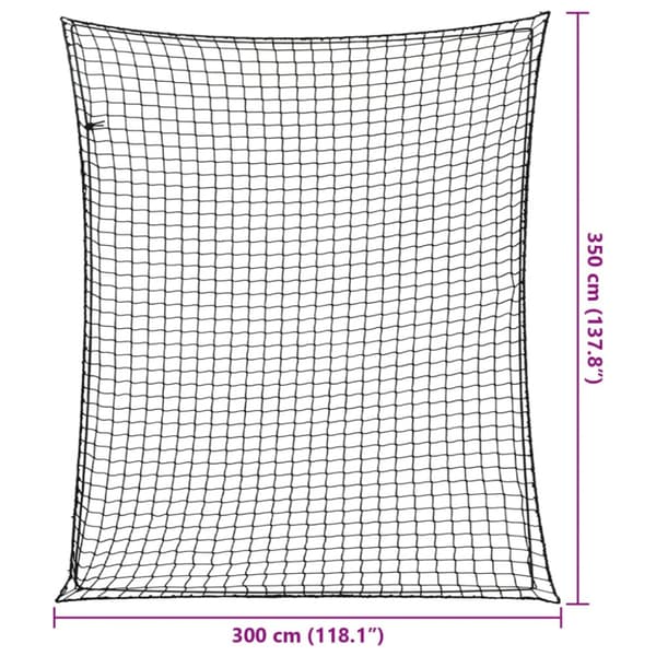 Lastnät med elastiskt rep svart 3,5x3 m PP