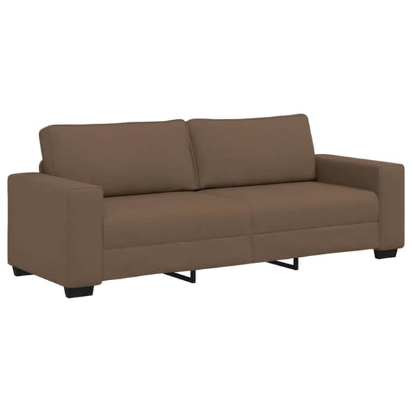 3-sitssoffa brun 220x77x82 cm tyg