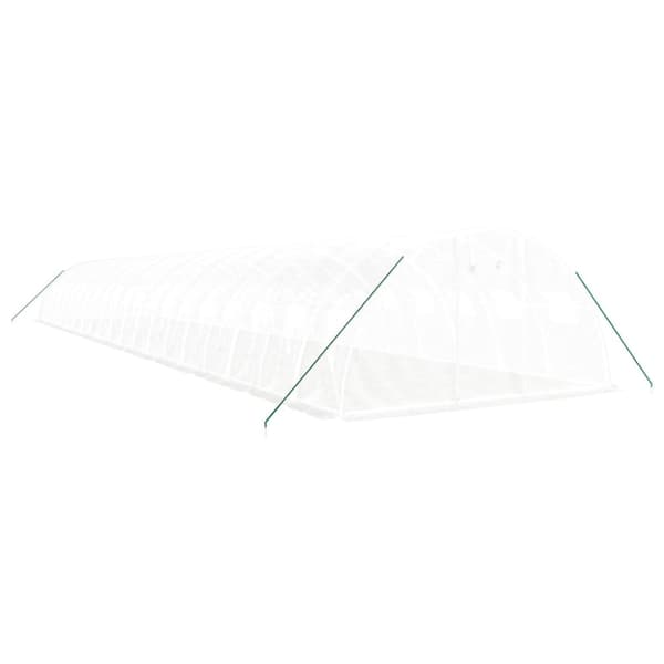 Växthus med stålram vit 80 m² 20x4x2 m