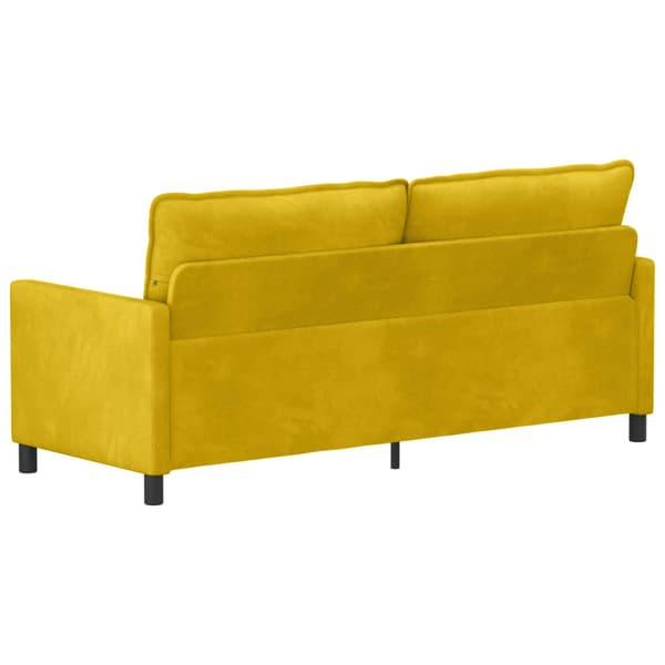 Soffa Gul 196 x 81 x 87,5 cm Sammet
