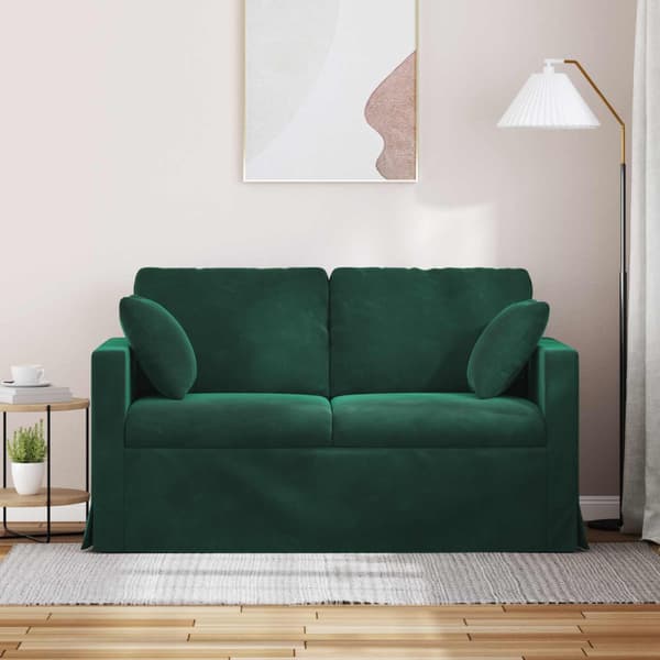 Soffa Mörkgrön 138 x 78 x 80 cm Sammet
