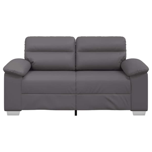 2-sitssoffa grå 160x81x84 cm konstläder