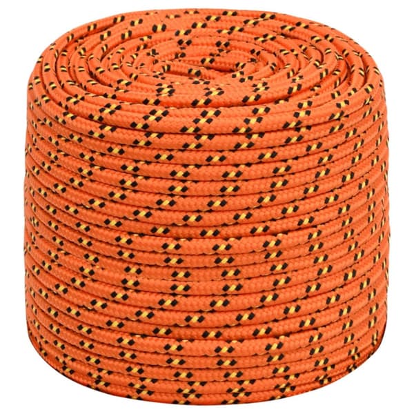 Båtlina orange 8 mm 100 m polypropylen
