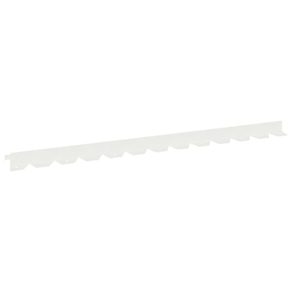 Kant för gräsmatta 20 pcs 102 x 4 x 4 cm Stål Vit