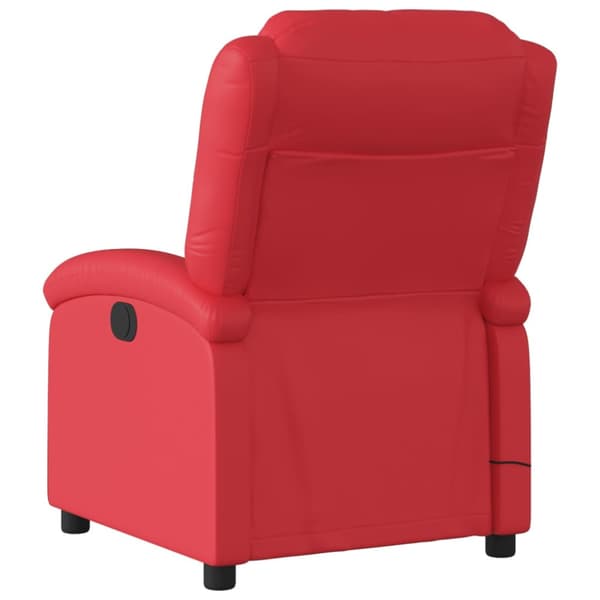 Massagefåtölj röd konstläder