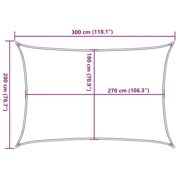 Solsegel 160 g/m² gräddvit 2x3 m HDPE