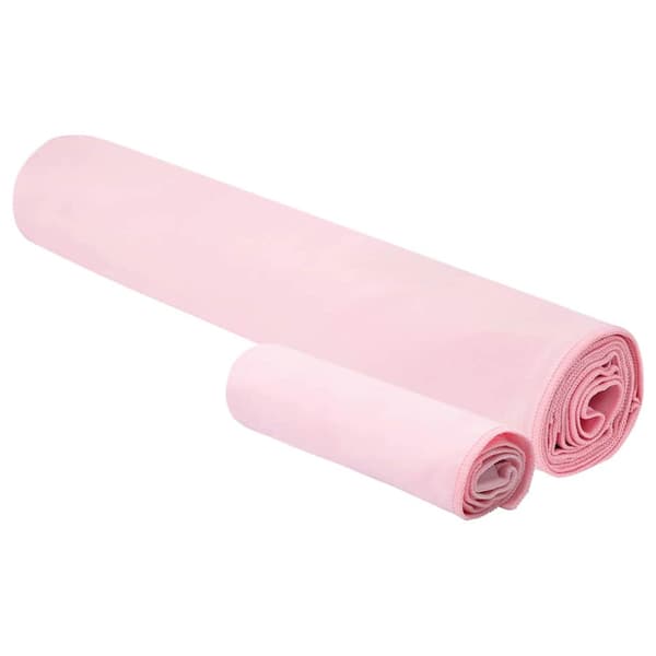 Sporthandduk Set 2 pcs Rosa tyg