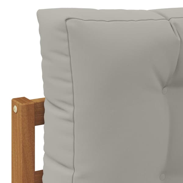 Utomhussoffset med kudde 5 pcs Naturlig och Ljusgrå