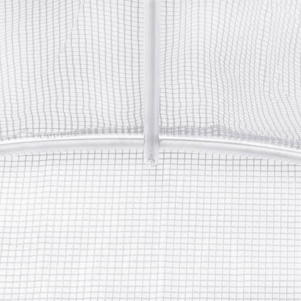 Växthus med stålram vit 120 m² 24x5x2,3 m