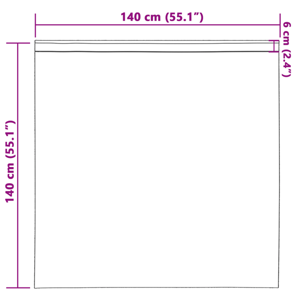 Mörkläggningsgardiner med Ringar 2 pcs Mörkblå 140 x 140 cm