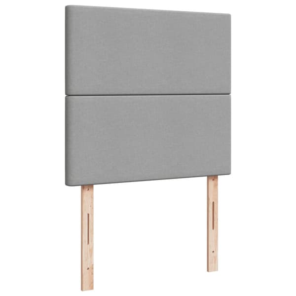 Ramsäng med madrass ljusgrå 100x200 cm tyg