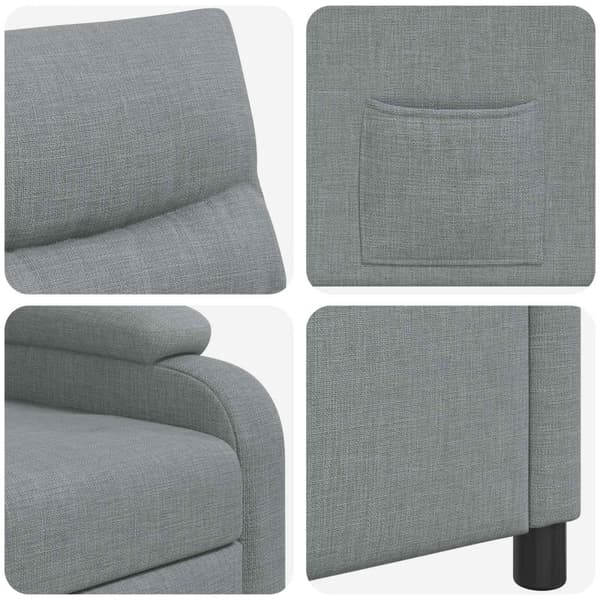 Recliner Ljusgrå Tyg