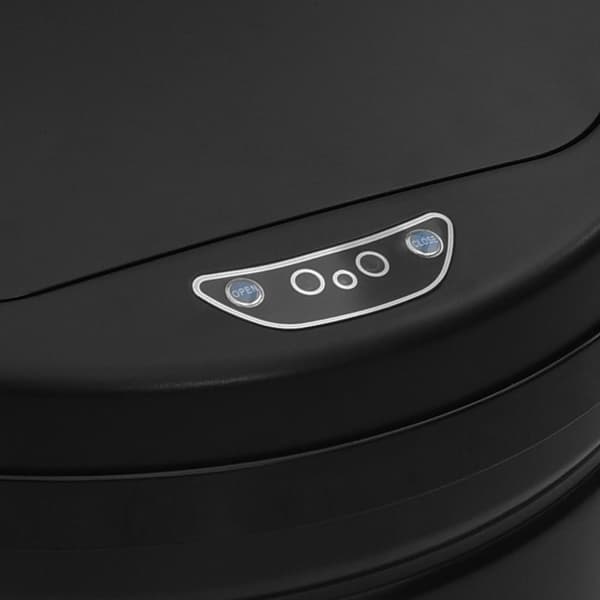 Soptunna med automatisk sensor 40 L kolstål svart