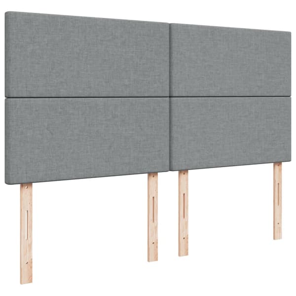 Ramsäng med madrass ljusgrå 200x200 cm tyg