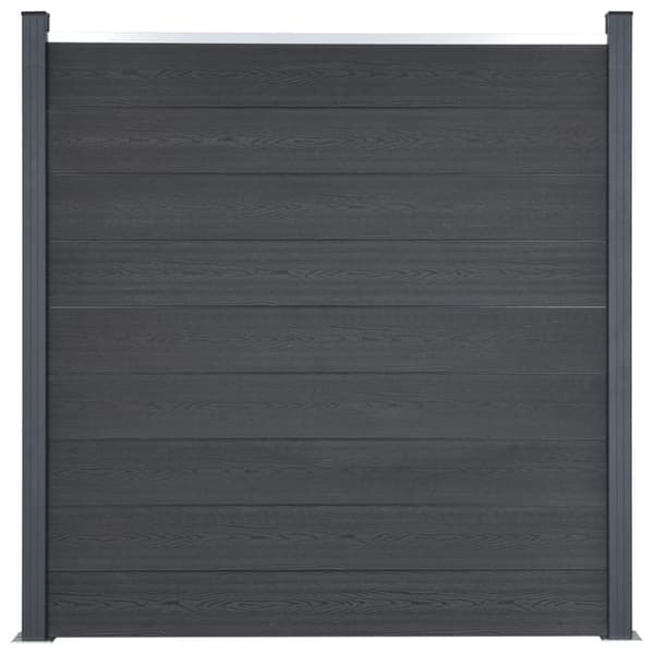 Staketpanel grå 180x186 cm WPC