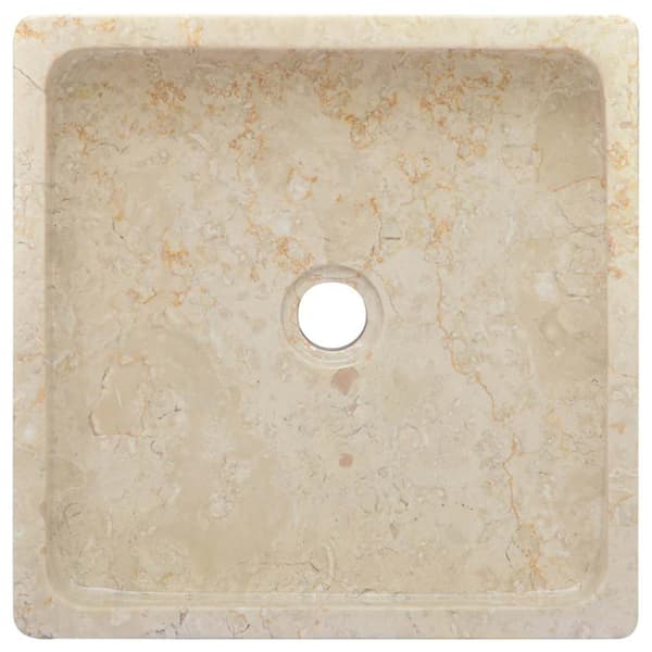 Handfat gräddvit 40x40x10 cm marmor