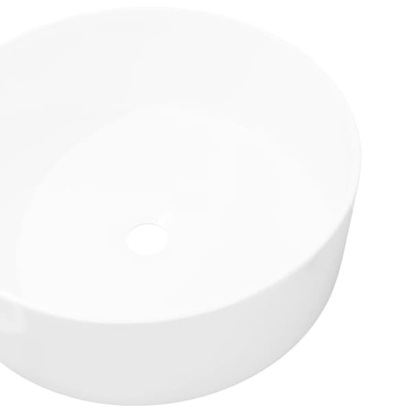 Handfat rund keramik vit 40x15 cm
