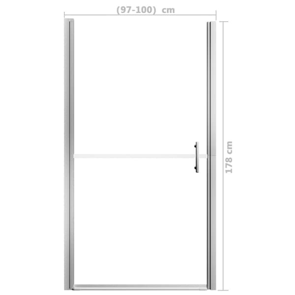 Duschdörr härdat glas 100x178 cm