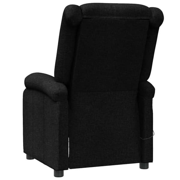 Massagefåtölj svart tyg