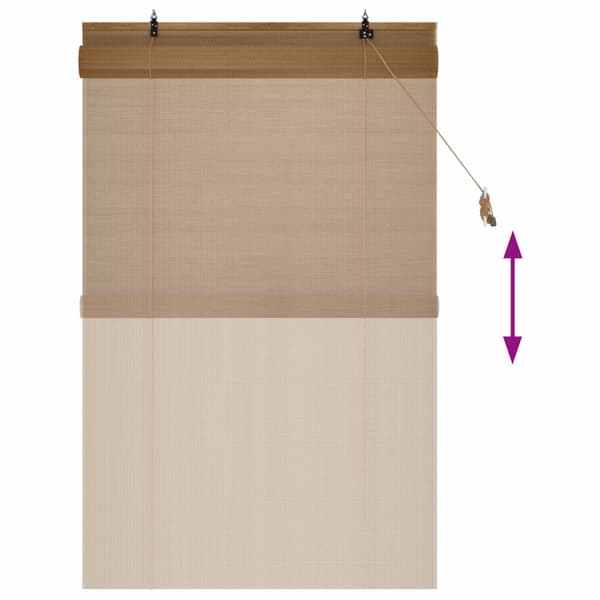 Rullgardin Brun 80 x 160 cm Bambu