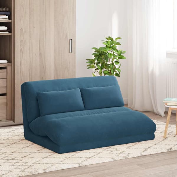 Golvstol Blå 110 x 82 x 55 cm Sammet