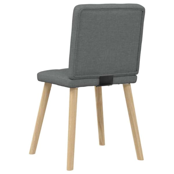 Matstolar 4 st mörkgrå tyg