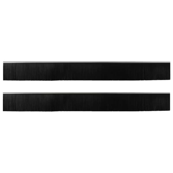 Självhäftande dörrborstlist 2 pcs Silver 100 cm
