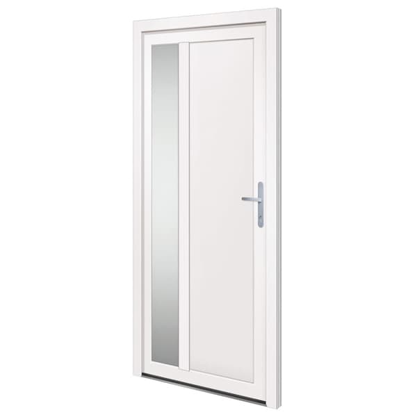 Ytterdörr vit 98x208 cm PVC