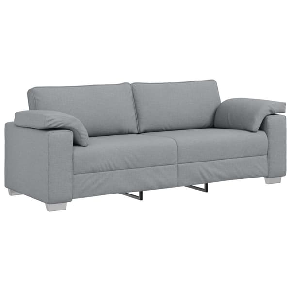 Soffa 2 pcs Ljusgrå 219 x 80 x 82 cm tyg