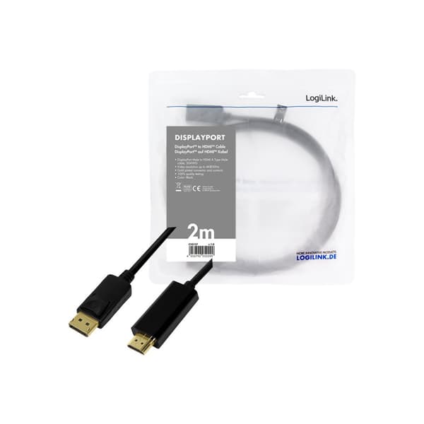 LogiLink adapterkabel - DisplayPort / HDMI - 2 m