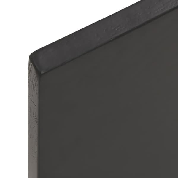 Bordsskiva mörkbrun 100x60x2 cm massiv ek levande kant