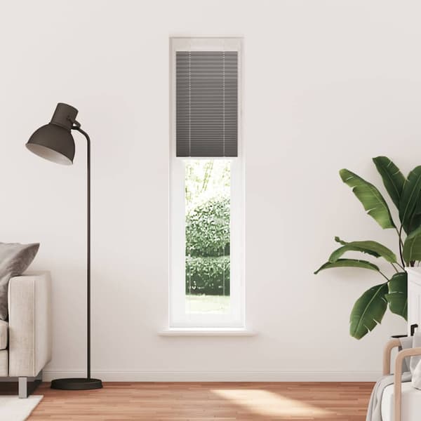 Plisserad persienn antracit 45x200cm tyg bredd 44,4cm polyester