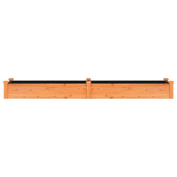 Odlingslåda med foder brun 240x45x25 cm massivt granträ