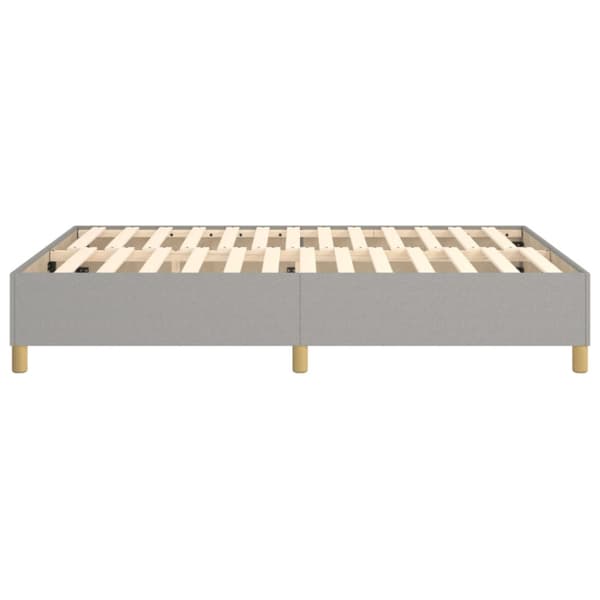Boxspring-sängram ljusgrå 140x200 cm tyg