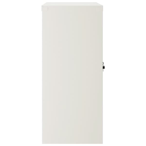 Dokumentskåp vit 90x40x90 cm stål